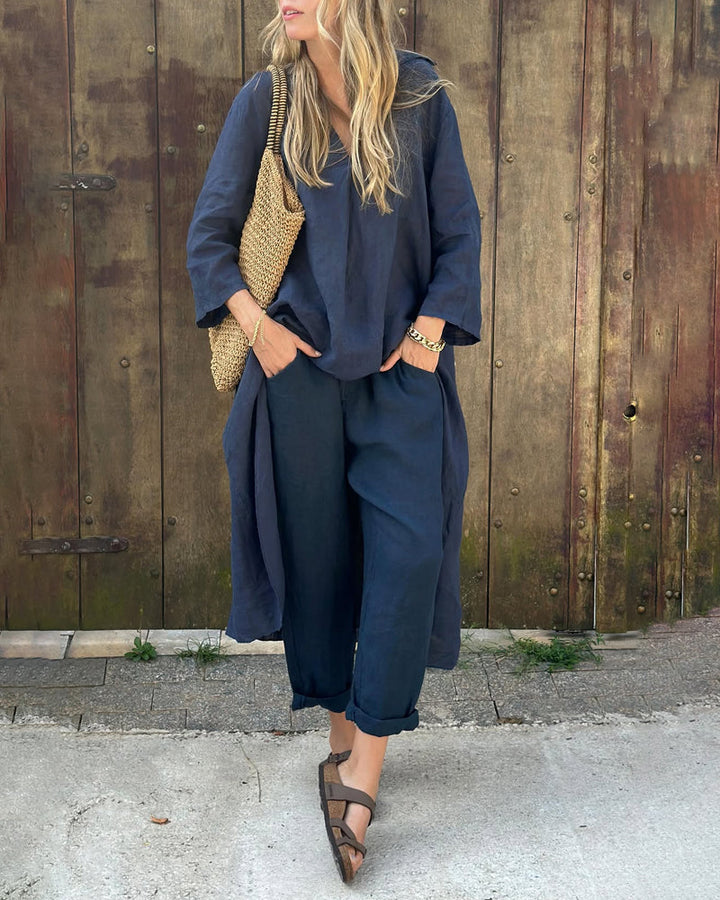Amy Victoria | Women’s Relaxed Long Tunic and Pant Set