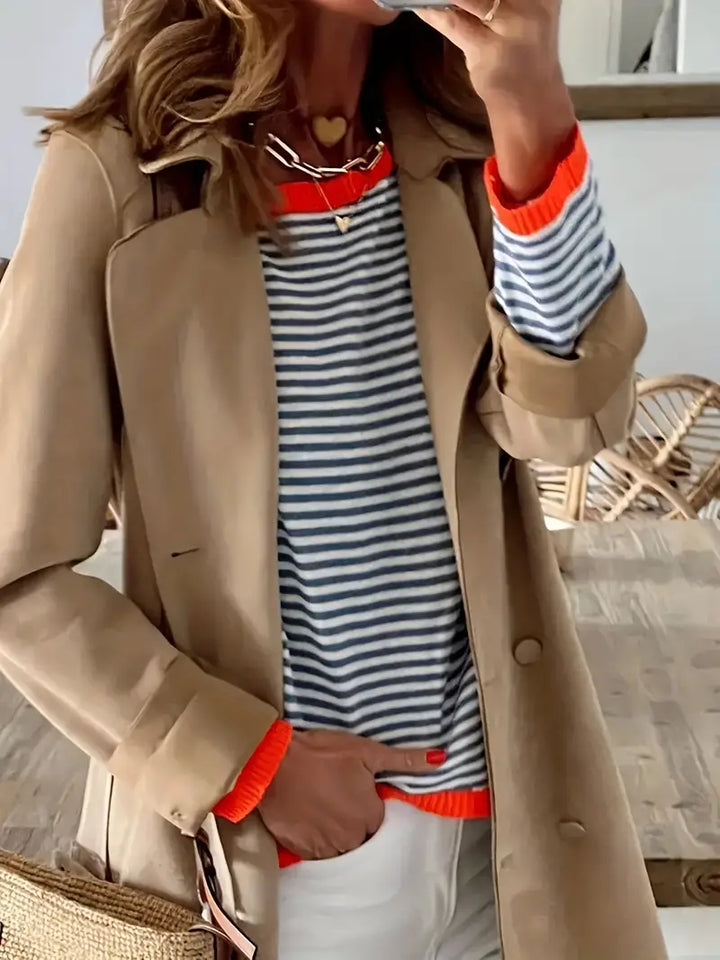 Amy Victoria | Sweater with oversized stripes