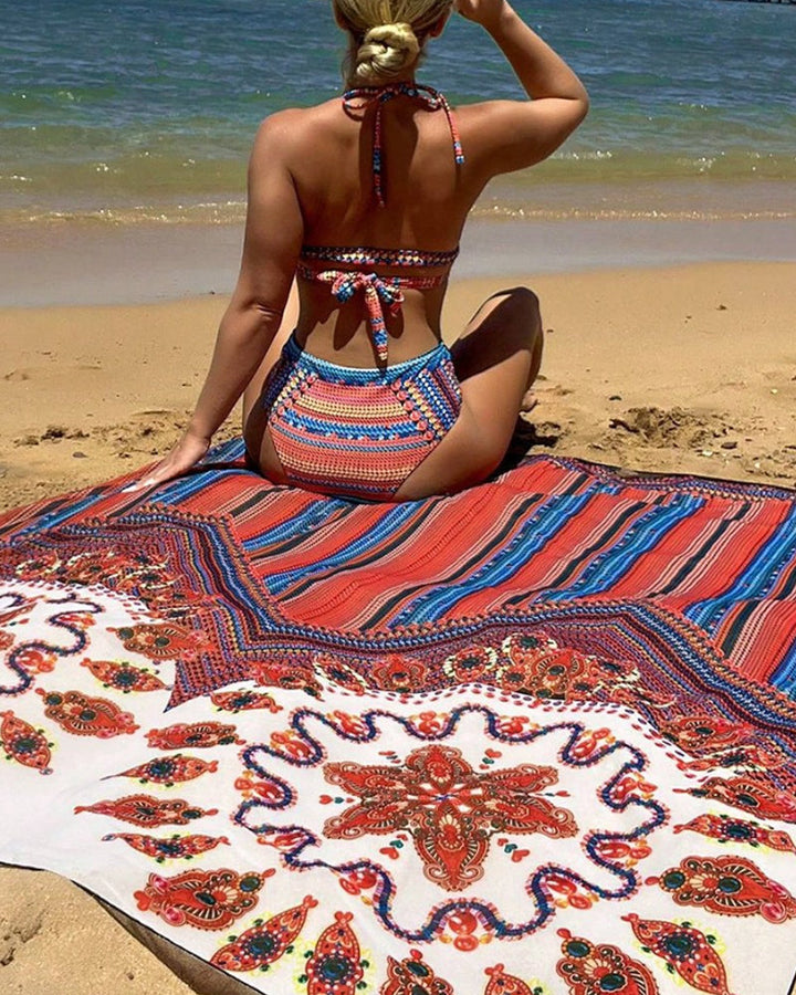 Amy Victoria | Bikini Set with Tie-Dye Scarf