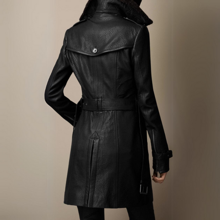 Amy Victoria | Leather trench coat for women