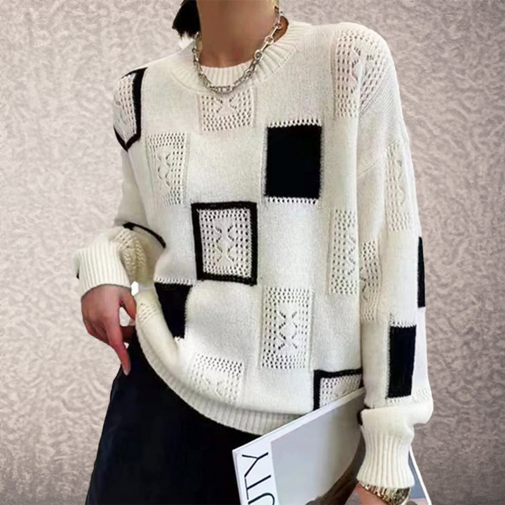Amy Victoria | Women's Patchwork Knitted Sweater
