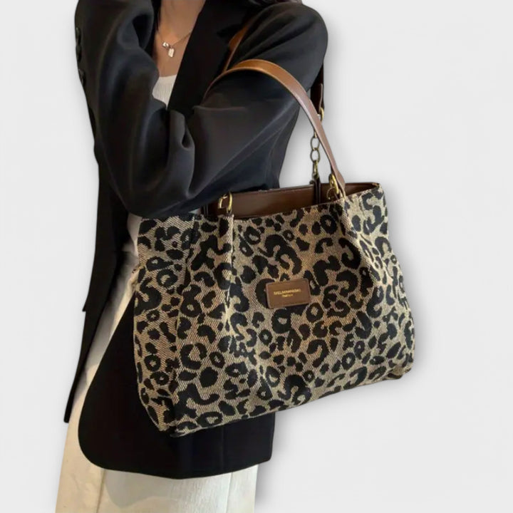 Amy Victoria | Leopard Canvas Tote