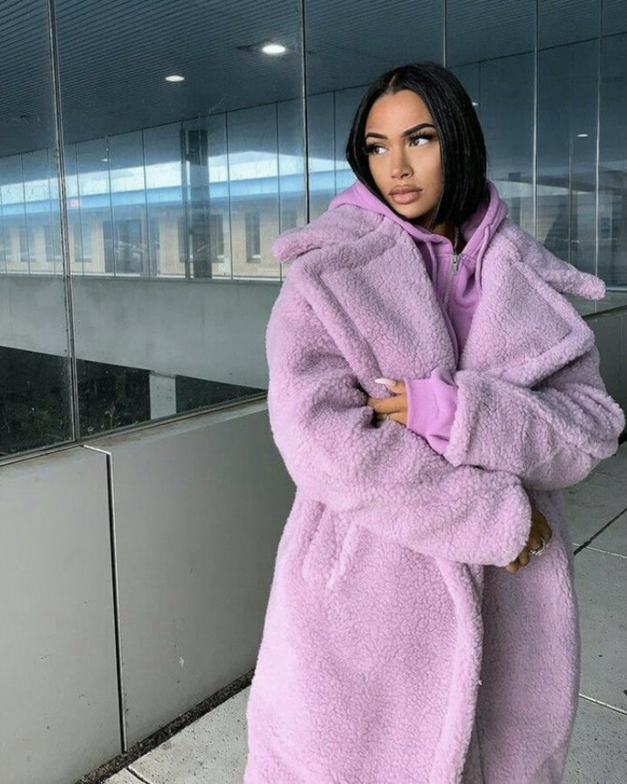 Amy Victoria | Long teddy coat