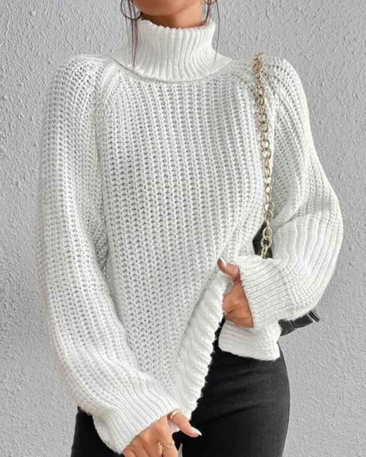 Amy Victoria | Women's Winter Ribbed Turtleneck Sweater
