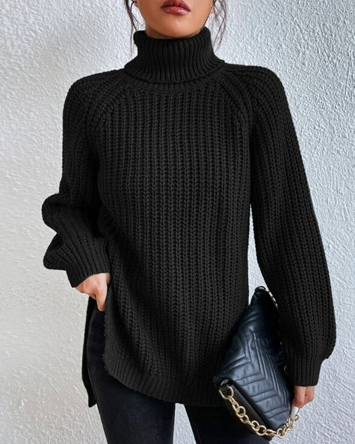 Amy Victoria | Women's Winter Ribbed Turtleneck Sweater