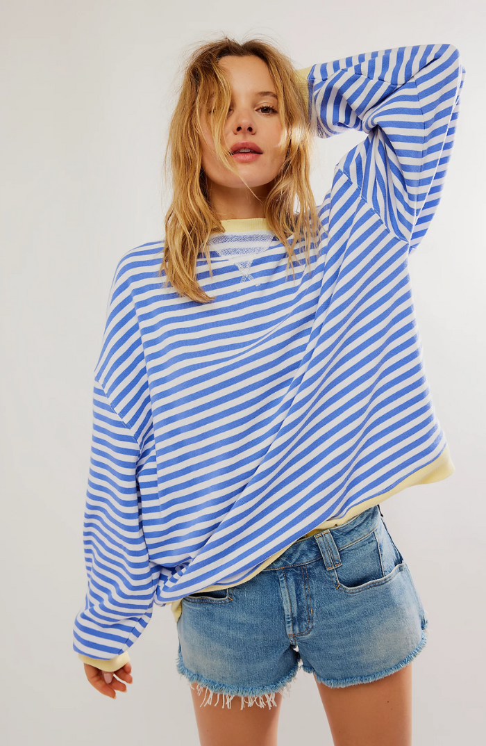 Amy Victoria | Women's Striped Crewneck Sweater