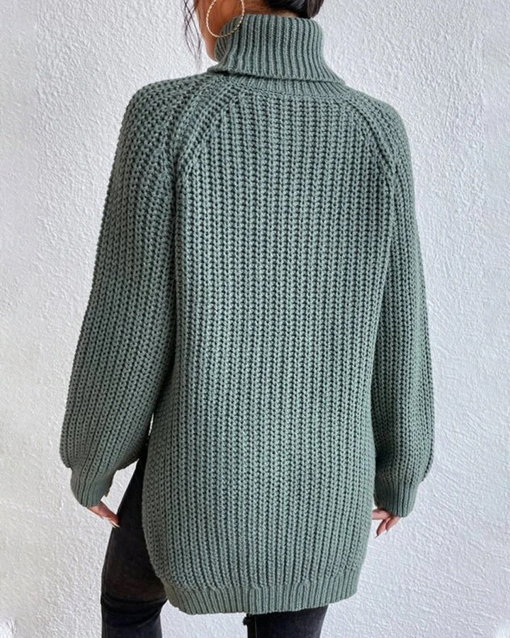 Amy Victoria | Women's Winter Ribbed Turtleneck Sweater
