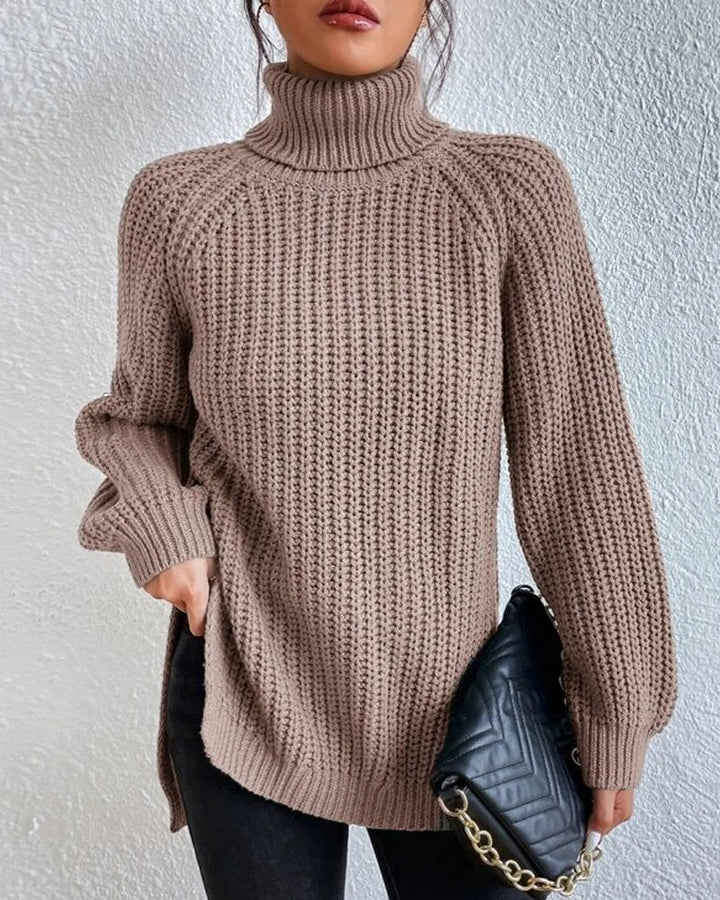 Amy Victoria | Women's Winter Ribbed Turtleneck Sweater