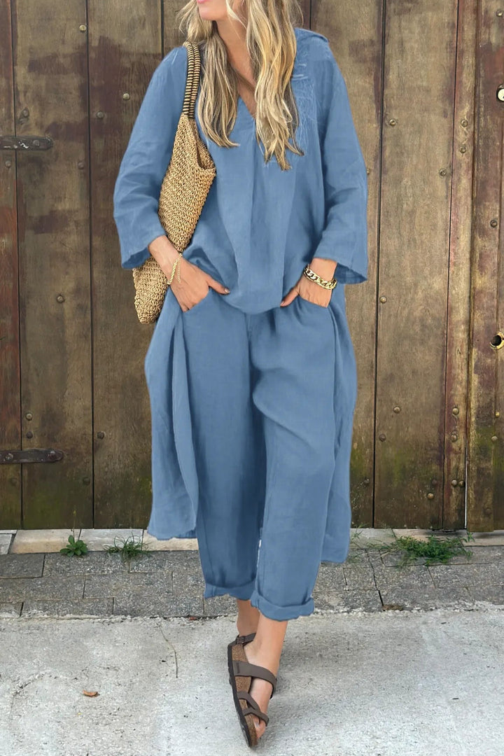 Amy Victoria | Women’s Relaxed Long Tunic and Pant Set