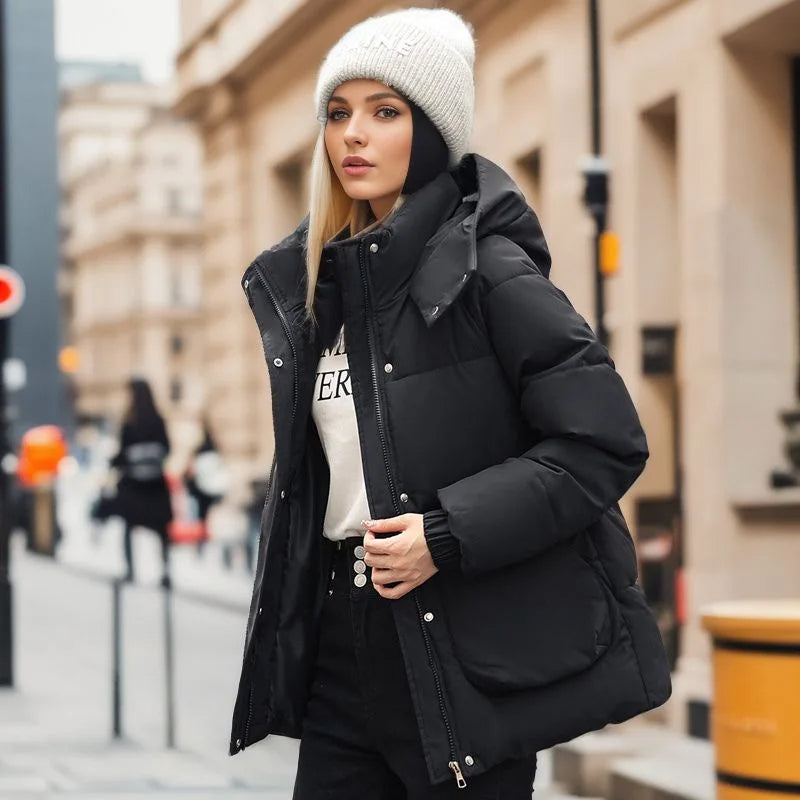Amy Victoria | Hooded winter jacket, warm coat
