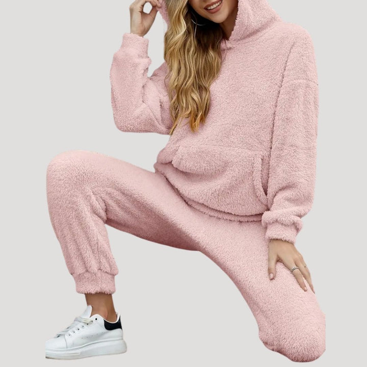 Amy Victoria | Women's Hooded Lounge Set in Spring Fabric