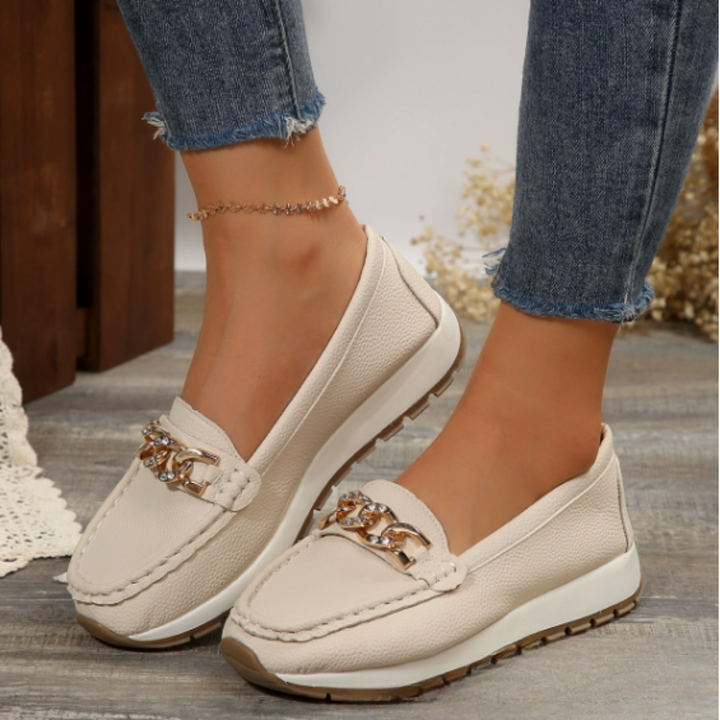 Amy Victoria | Diamond Buckle Loafers