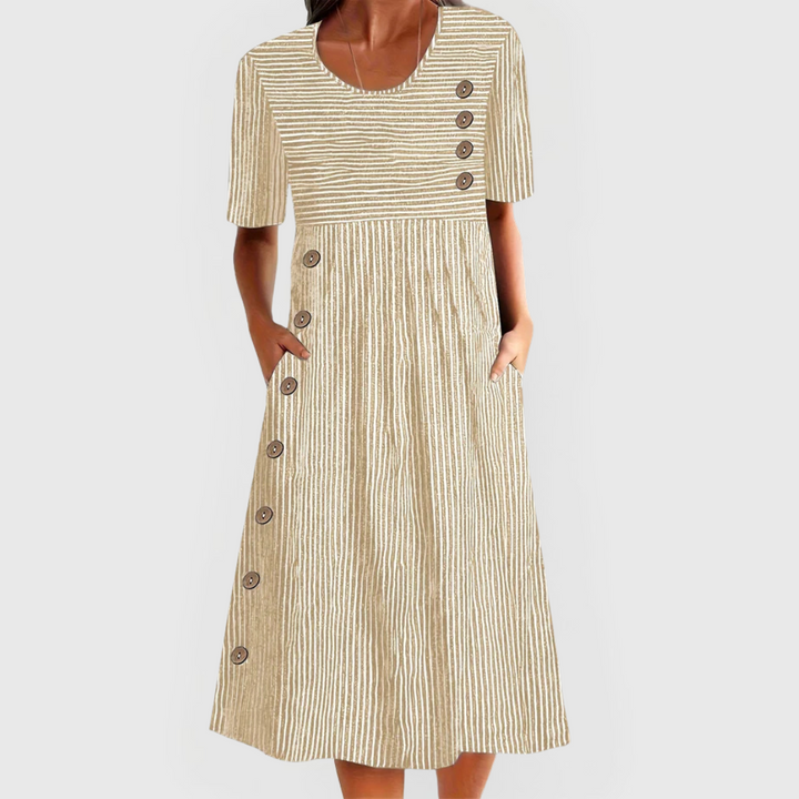 Amy Victoria | Striped Midi Dress