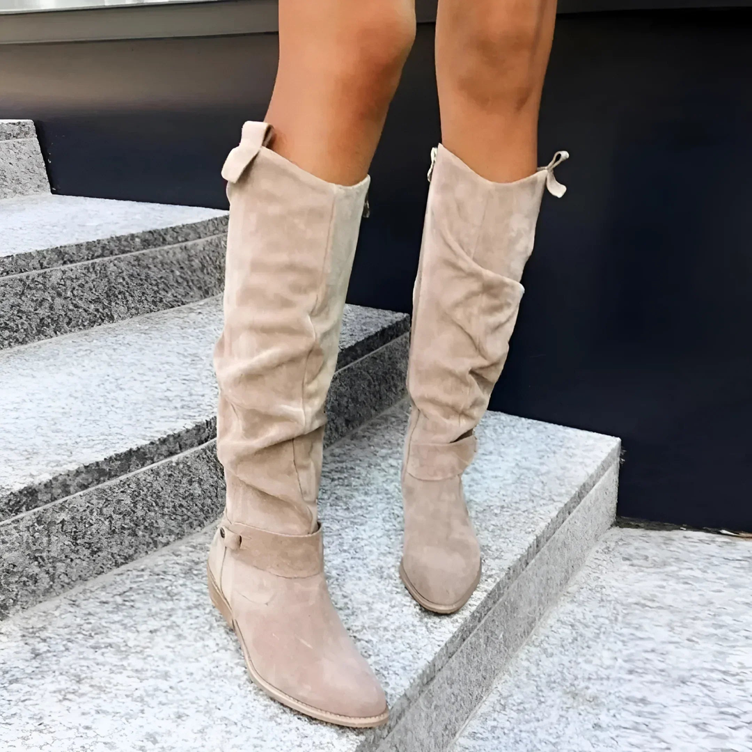 Amy Victoria | Suede Knee Boots