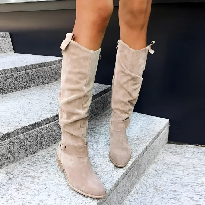 Amy Victoria | Suede Knee Boots