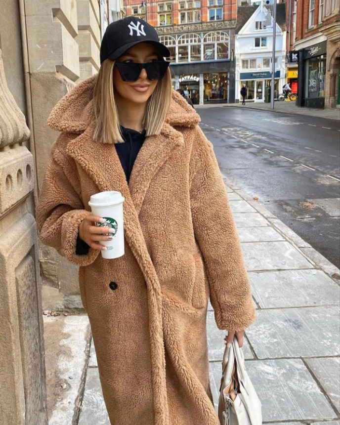 Amy Victoria | Long teddy coat