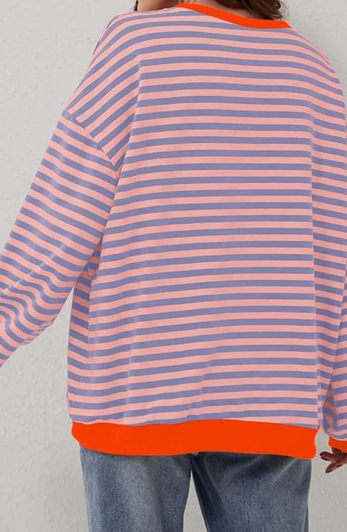 Amy Victoria | Women's Striped Crewneck Sweater