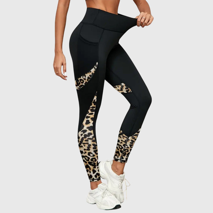 Amy Victoria | High-Waisted Leopard Print Workout Pants