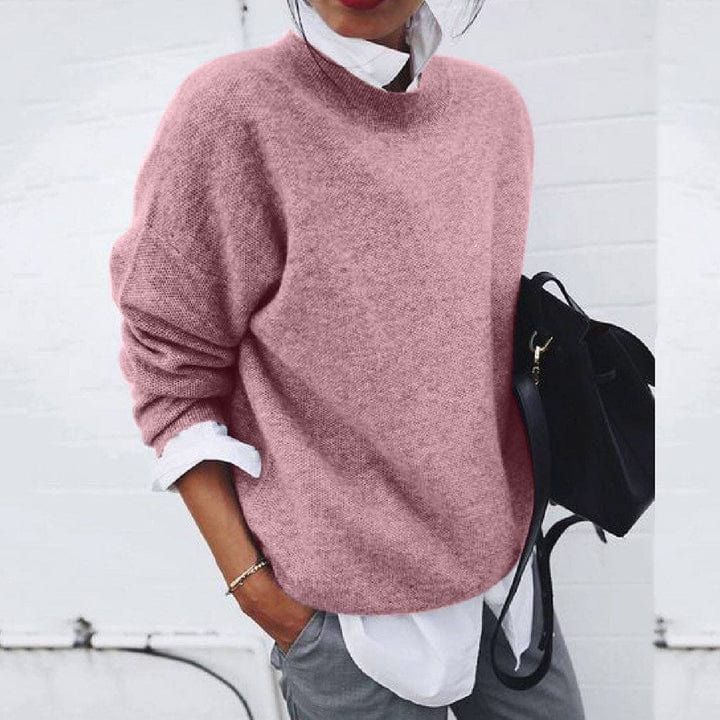 Amy Victoria | Women's Soft Round Neck Pullover Sweater