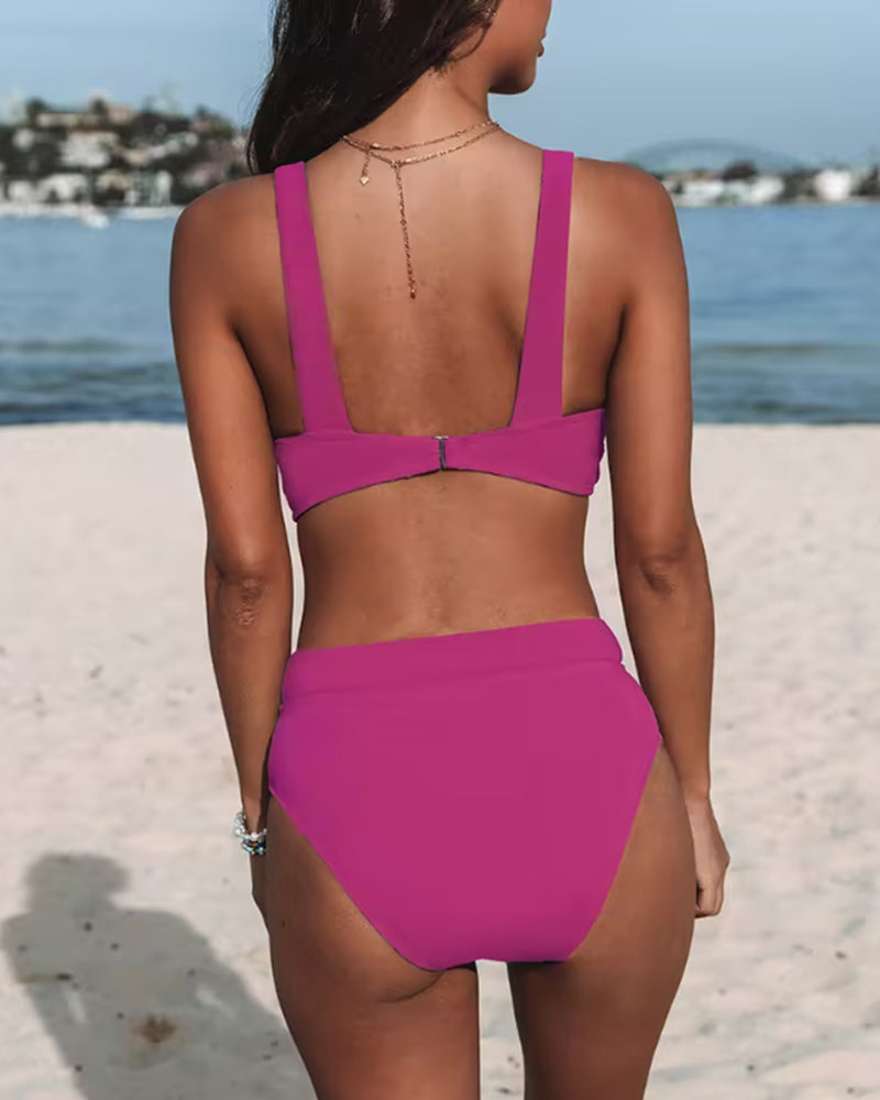 Amy Victoria | Solid Color High Waist Bikini