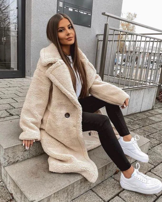 Amy Victoria | Long teddy coat