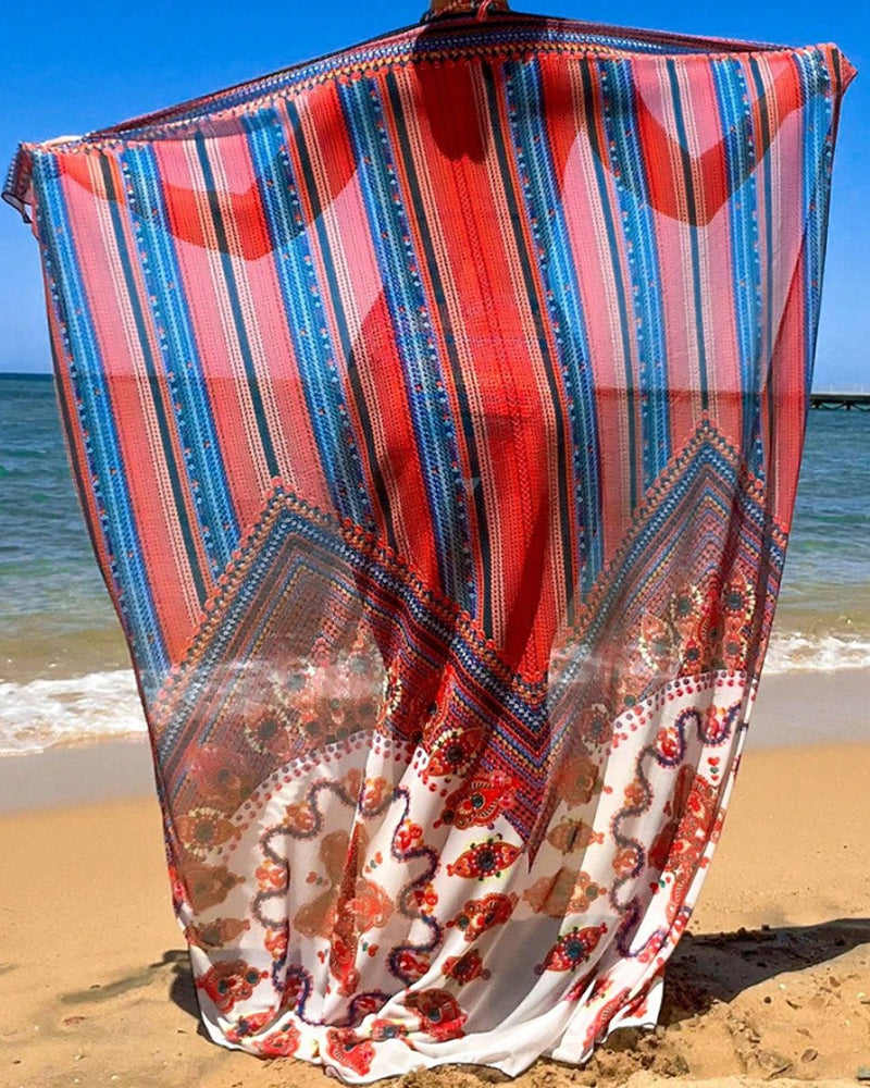 Amy Victoria | Bikini Set with Tie-Dye Scarf