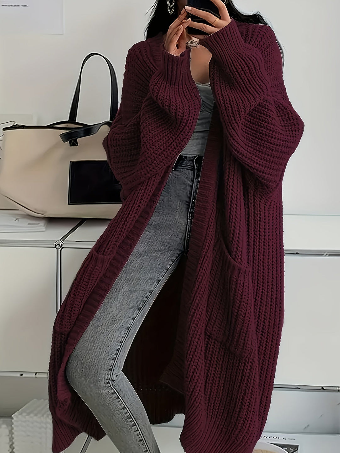 Amy Victoria | Longline Cardigan in Cozy Material