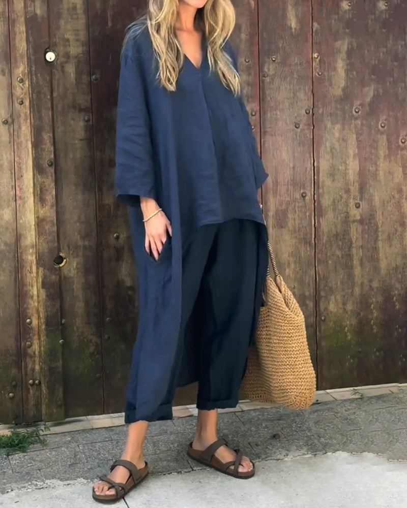Amy Victoria | Women’s Relaxed Long Tunic and Pant Set