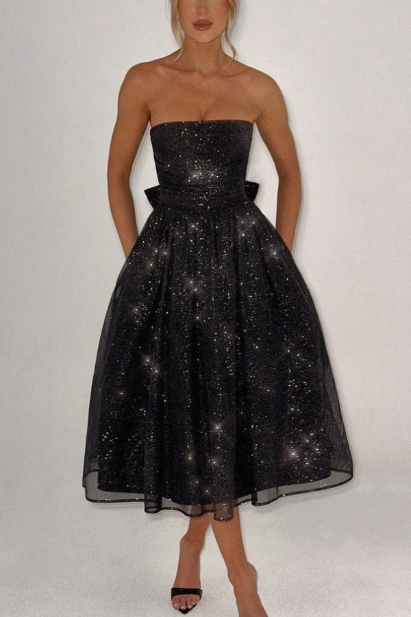 Amy Victoria | Off Shoulder Backless Maxi Dress with Bow