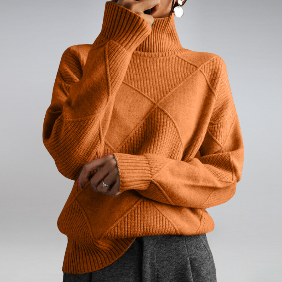Amy Victoria | Women's Winter Turtleneck Knit Sweater