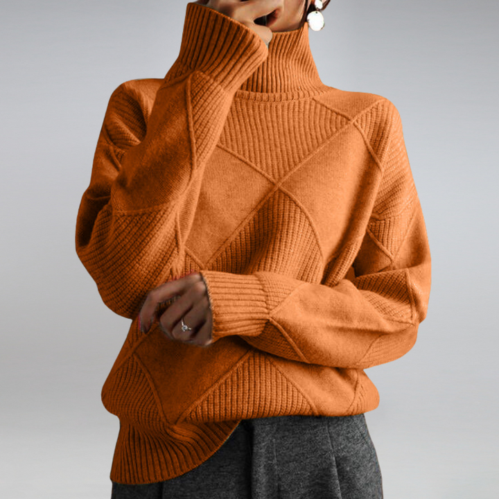 Amy Victoria | Women's Winter Turtleneck Knit Sweater