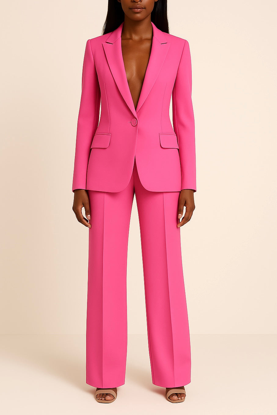 Amy Victoria | Formal Suit Set with Tailored Long Blazer