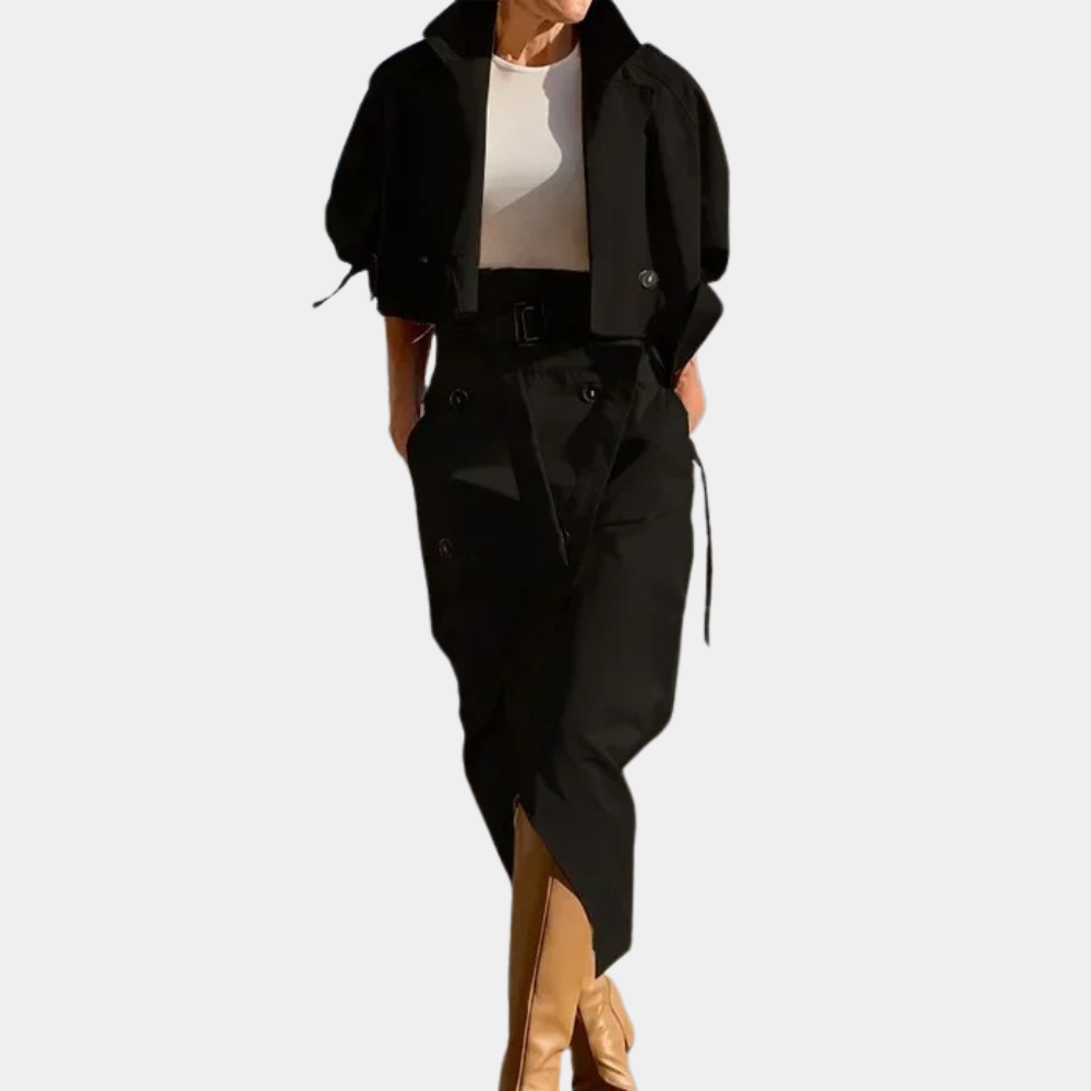 Amy Victoria | Women's trench coat set in elegant design