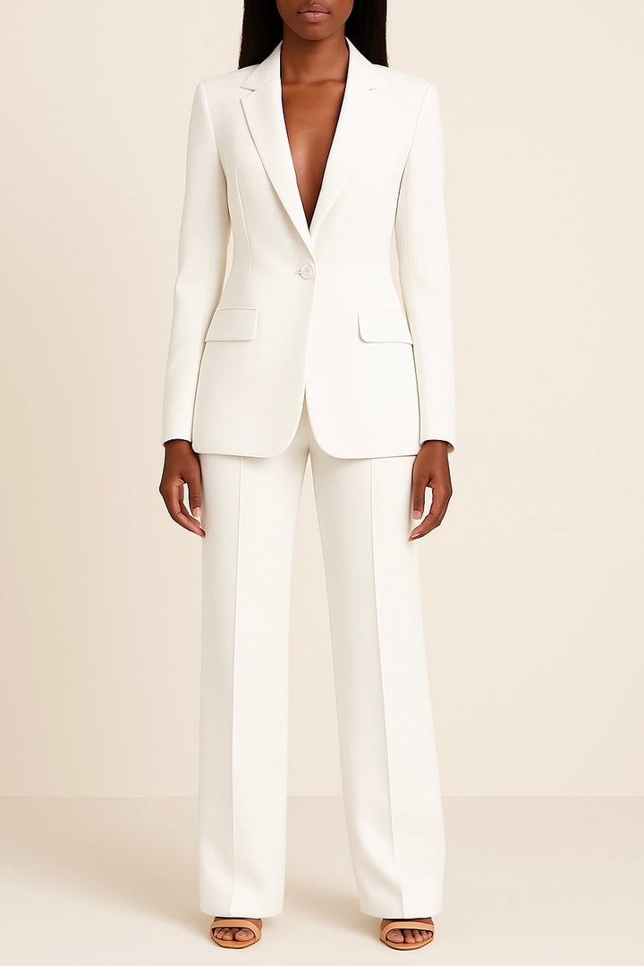 Amy Victoria | Formal Suit Set with Tailored Long Blazer