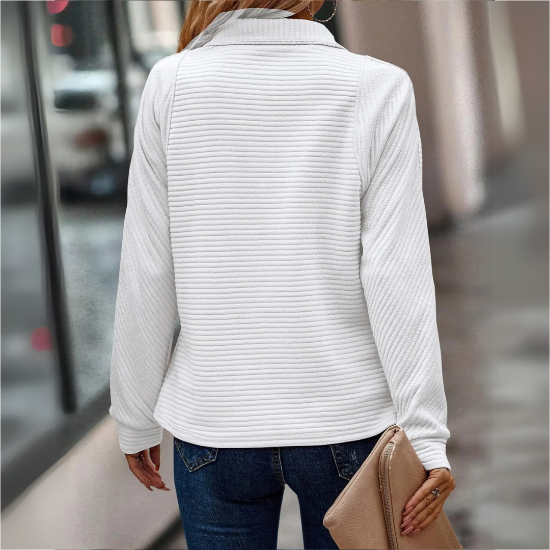 Amy Victoria | Half-Zip Detail Sweater