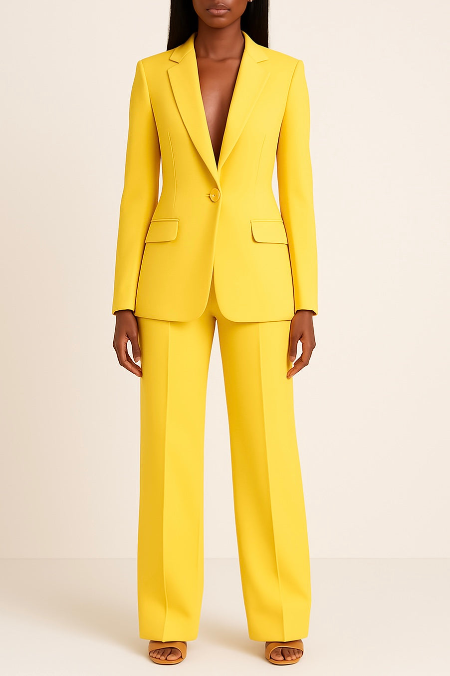 Amy Victoria | Formal Suit Set with Tailored Long Blazer