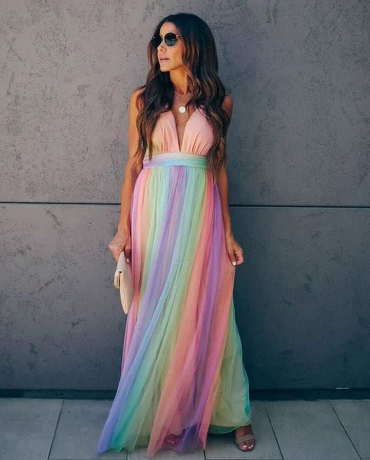 Amy Victoria | V-Neck Long Dress