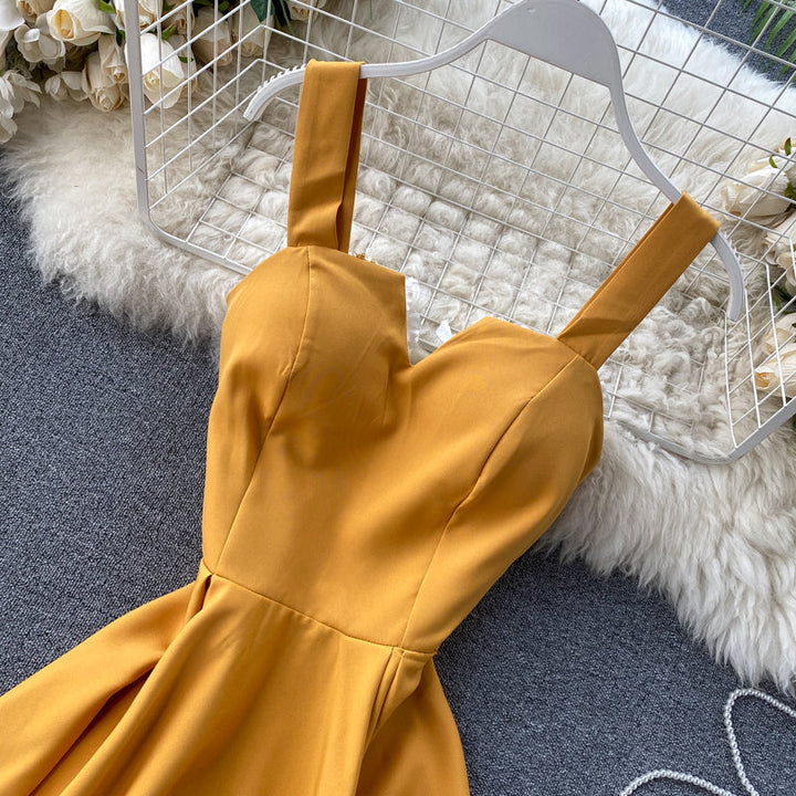 Amy Victoria | Yellow Sleeveless Cocktail Dress