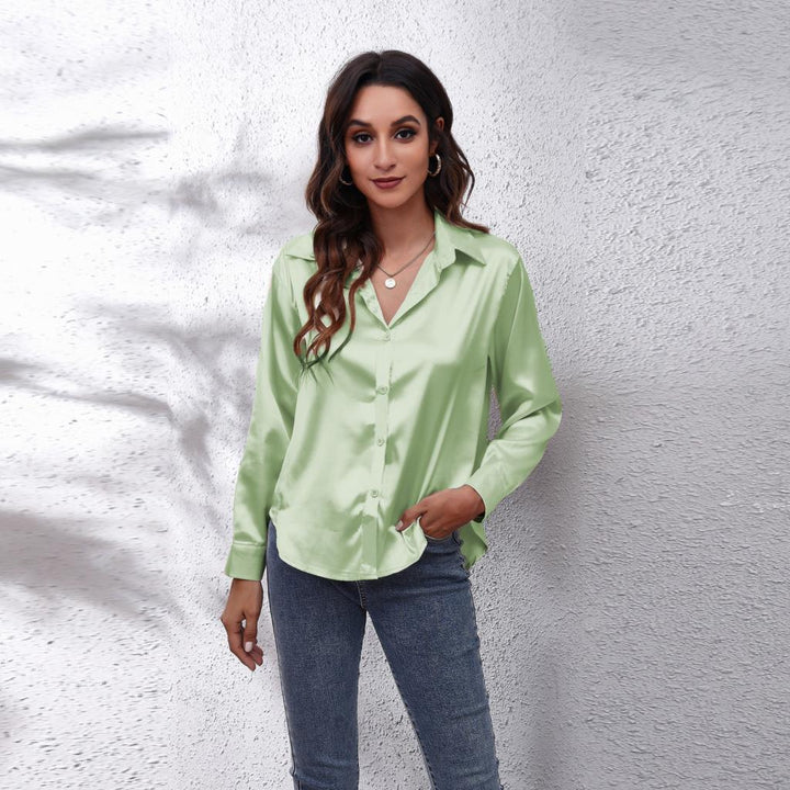 Amy Victoria | Women’s Loose Fit Satin Blouses