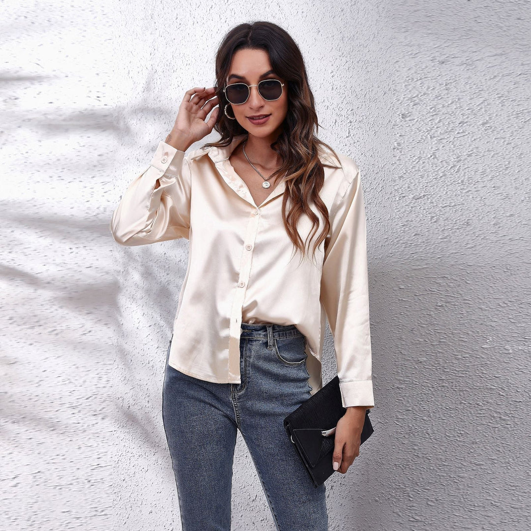 Amy Victoria | Women’s Loose Fit Satin Blouses