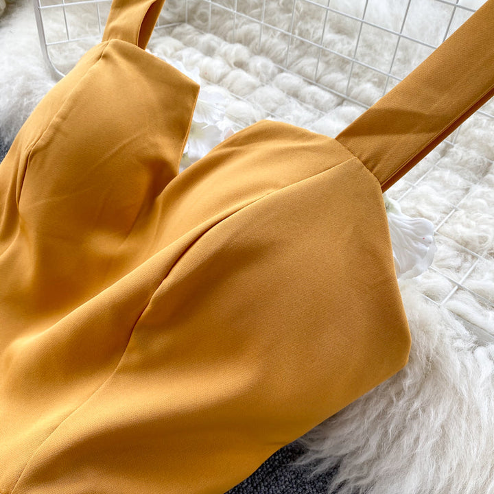 Amy Victoria | Yellow Sleeveless Cocktail Dress