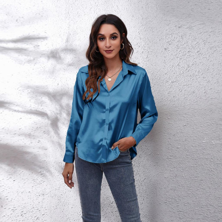 Amy Victoria | Women’s Loose Fit Satin Blouses