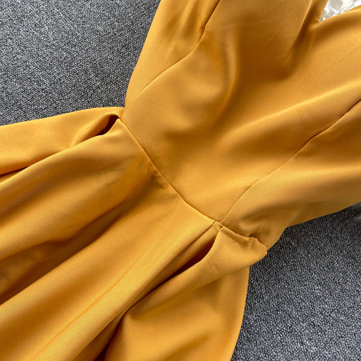 Amy Victoria | Yellow Sleeveless Cocktail Dress