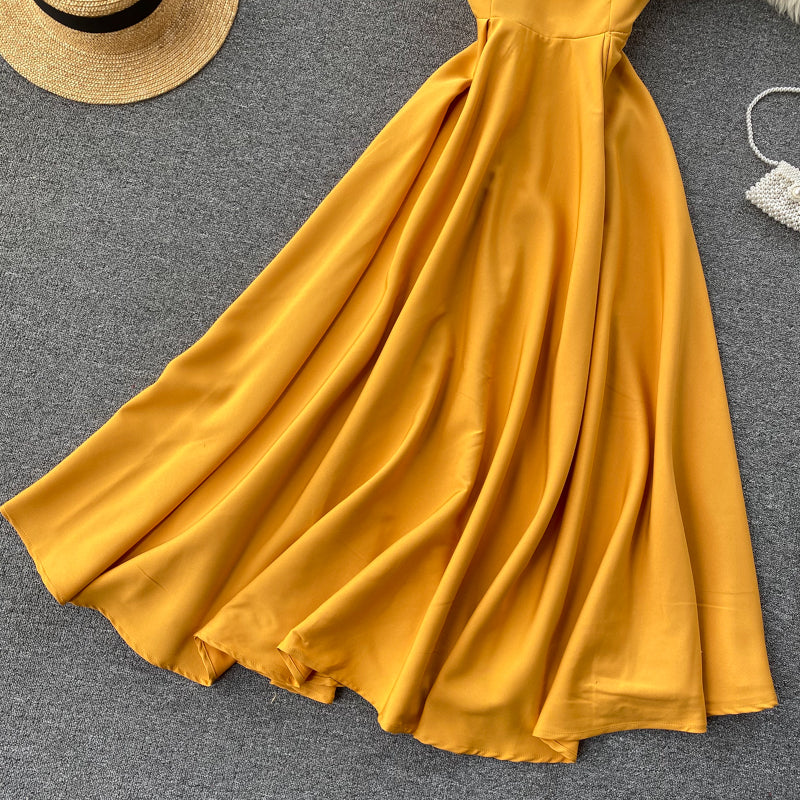 Amy Victoria | Yellow Sleeveless Cocktail Dress