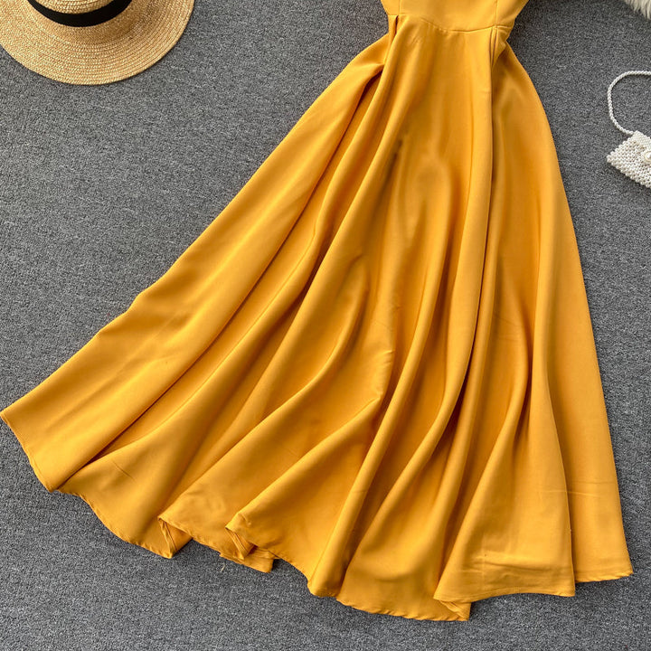 Amy Victoria | Yellow Sleeveless Cocktail Dress