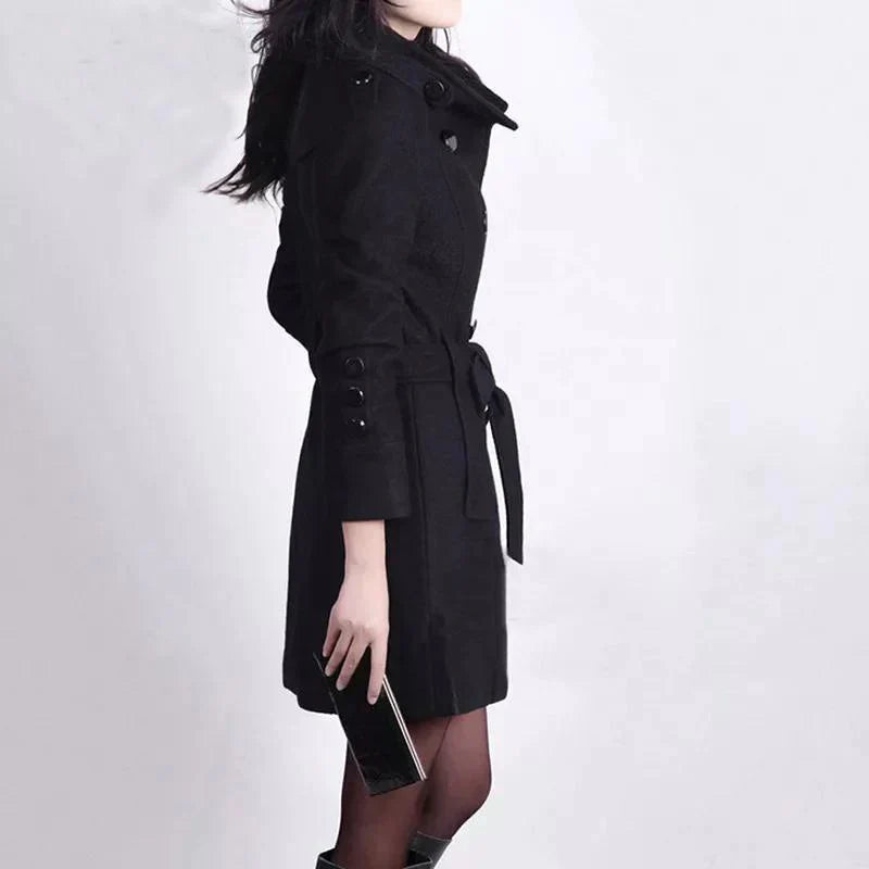 Amy Victoria | Women's coat with adjustable belt