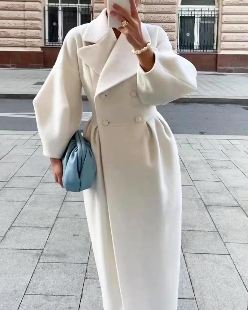 Amy Victoria | Coat with Puff Sleeves and Lapels