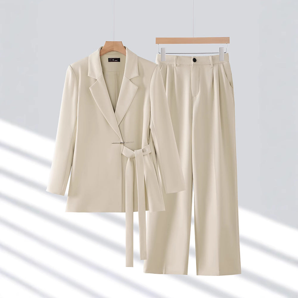 Amy Victoria | Women's Tailored Suit Set, Long Blazer