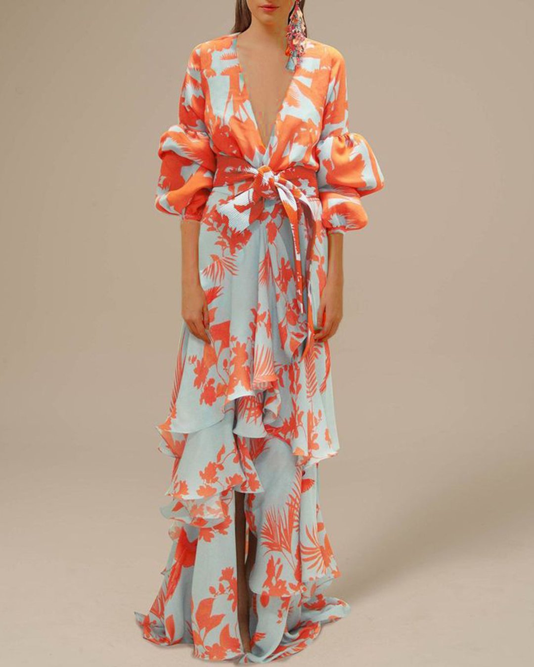 Amy Victoria | Printed Chiffon Dress