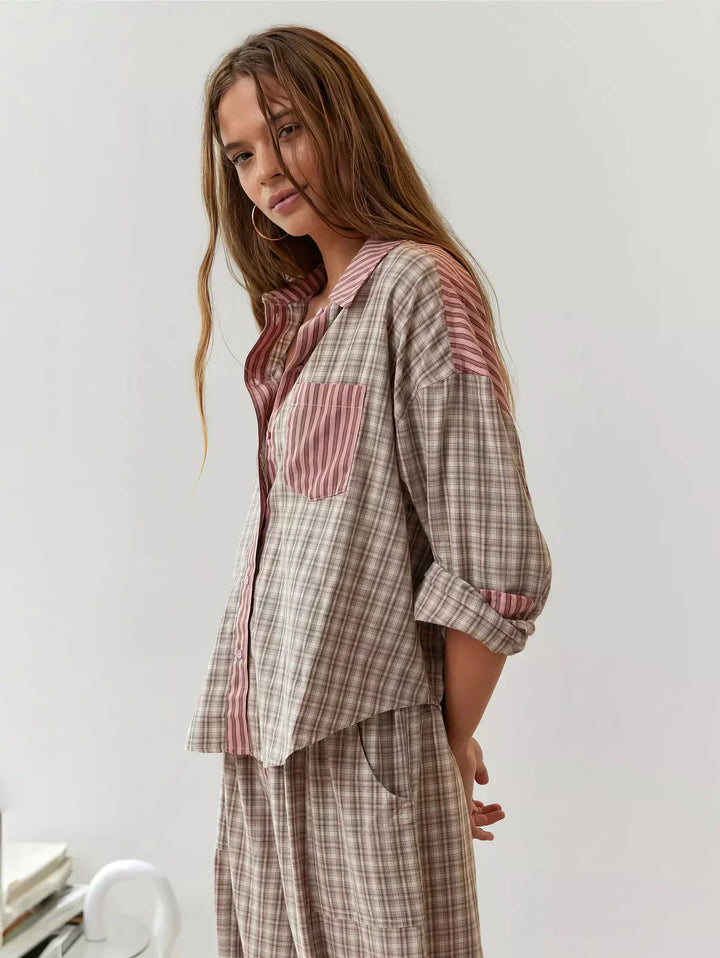 Amy Victoria | Women Spring Plaid Two Piece Set